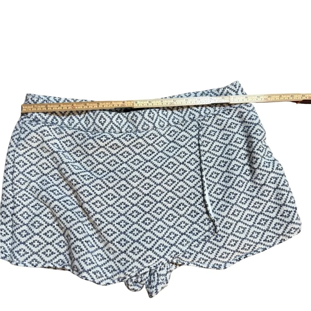 GAP Womens Skort Shorts Cotton Lined‎ Woven Blue White Geo Sz 14